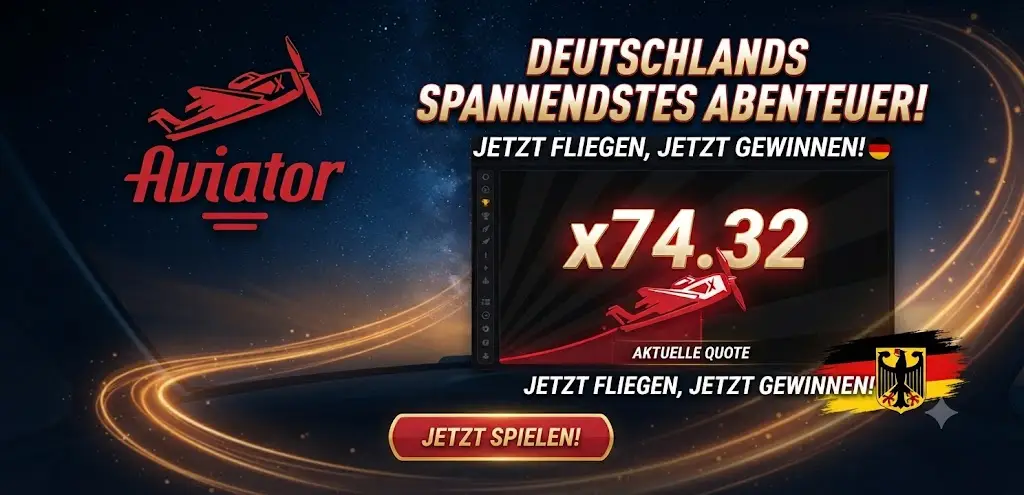 Aviator Crash Spiel Interface mit rotem Flugzeug und Multiplikator-Kurve